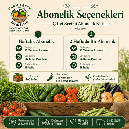 Çiftçi Seçimi Abonelik Kutusu – Taze Sebze Kutusu
